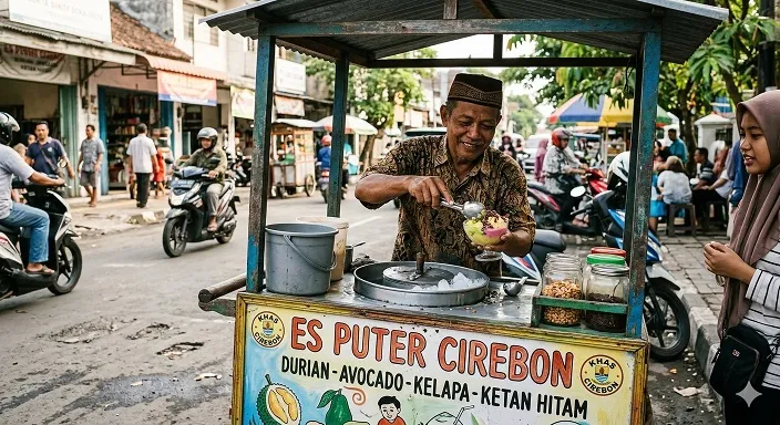 Es Puter Cirebon di Haji Apud: Nostalgia Manis Tradisional yang Tak Tergantikan